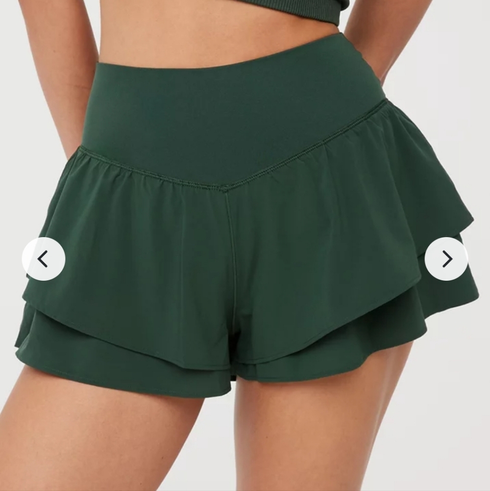 Offline By Aerie Flowy Short Size Xs Dark Green